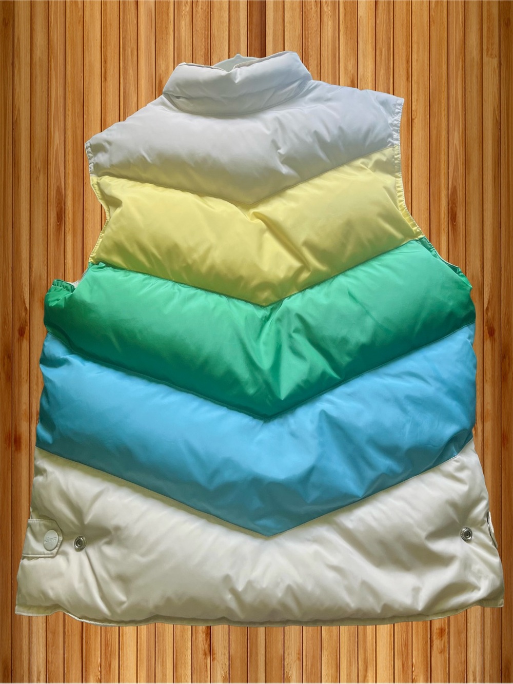 EUC Old Navy Vintage Retro Colorblock Puffer Vest Size L - Picture 7 of 16